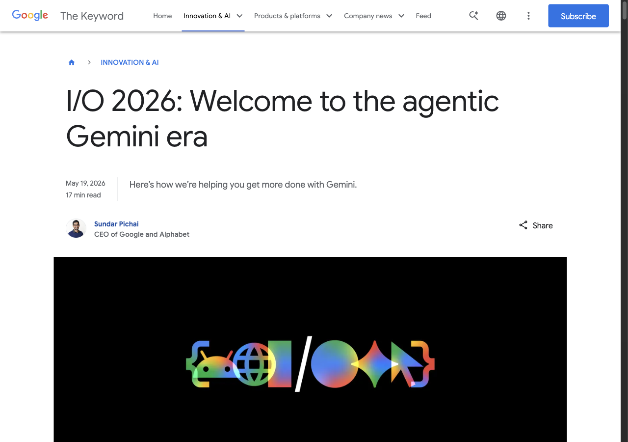 Gemini Omni — Google I/O 2026